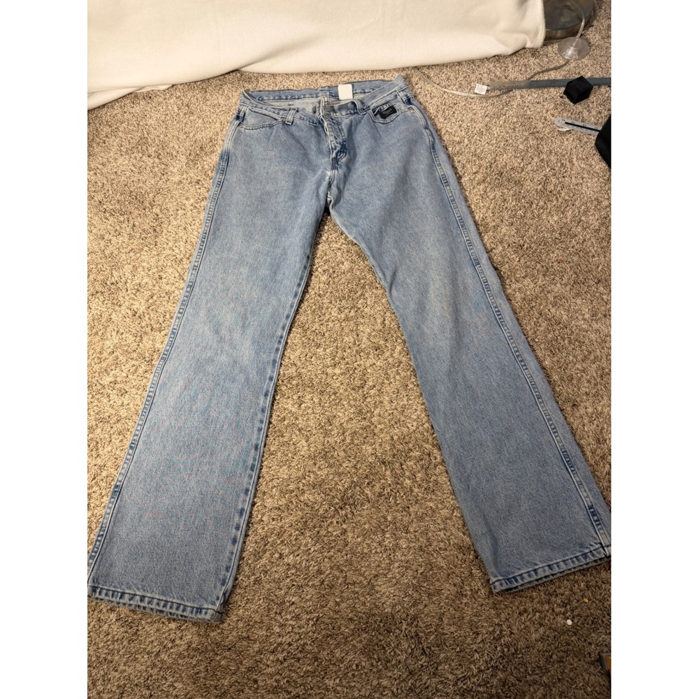 Harley Davidson Faded Glory Jeans Womens 10L Bootcut 100% Cotton Blue Denim